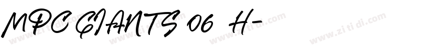 MPC GIANTS(06)H字体转换